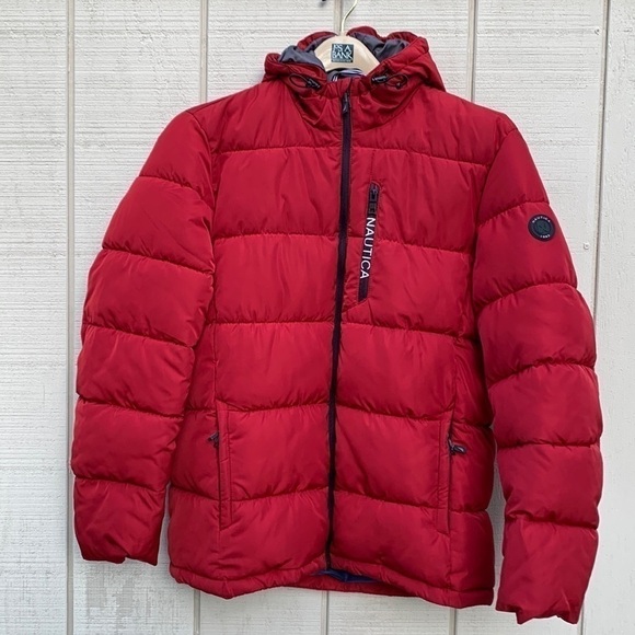 NAUTICA Red Puffer Jacket - Picture 1 of 16
